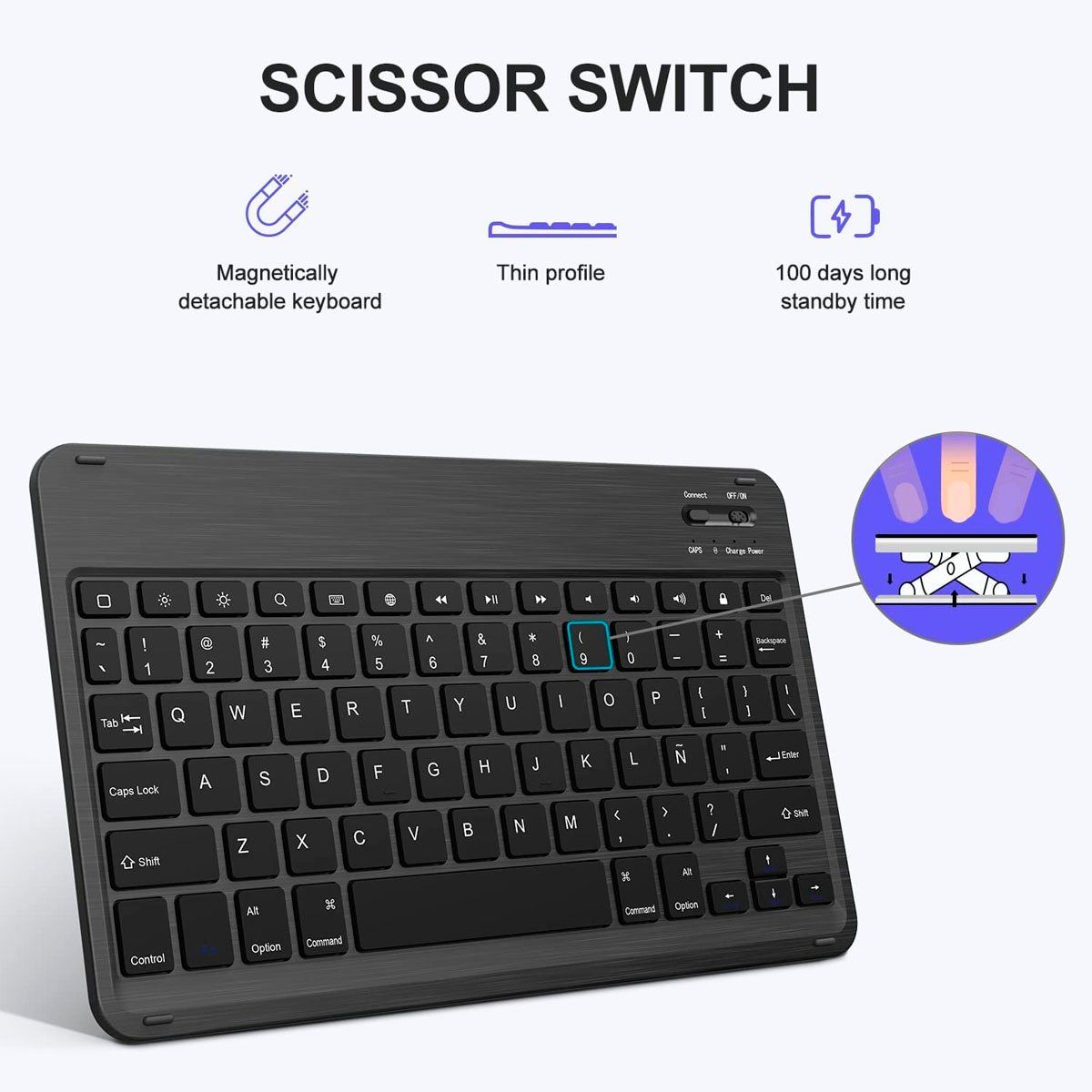 JOIGO - Funda Con Teclado Para iPad 11 iPad 11 Pro Con Ranura Rosado