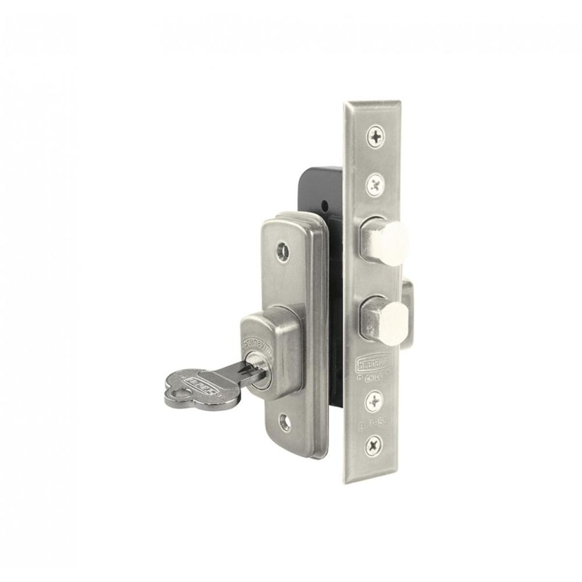 SCANAVINI - CERRADURA SCANAVINI 1270 ACERO INOXIDABLE ANGOSTA CORREDERA