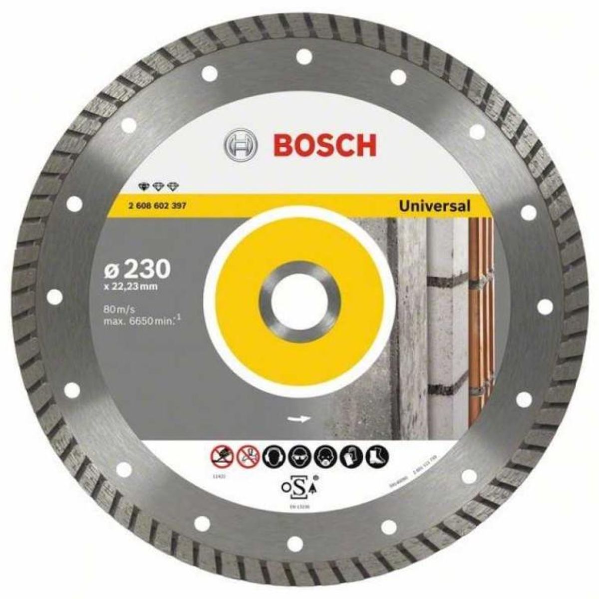 BOSCH - DISCO DIAMANTADO  BOSCH 2608602397 BORDE SEGMENTADO TURBO 9 UNIVERSAL