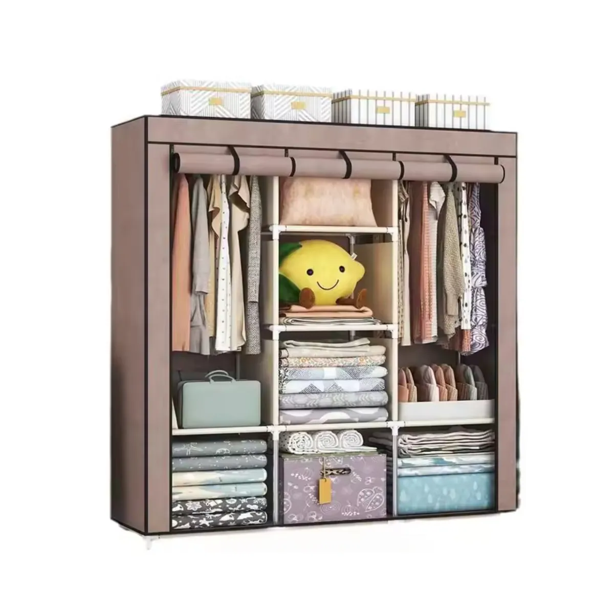 GENERICO - Practico Armario Armable Grande De Tela Ideal Para El Hogar DN