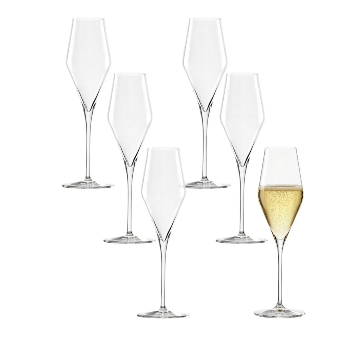 STOLZLE LAUSITZ - Set 6 Copas Champagne Cristal 290ml Quatrophil Stoelzle