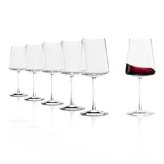 GENERICO - Set 6 Copas Cristal Bordeaux Power 648 ml