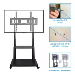GENERICO - Soporte Base Tv Lcd Led Tipo Pedestal Con Ruedas Movil 32-70