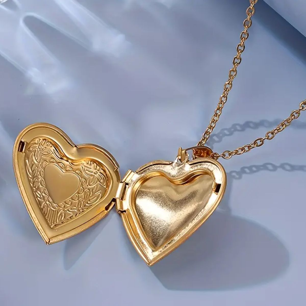 GENERICO - Collar Relicario Corazón  Porta Foto  Regalo Emotivo