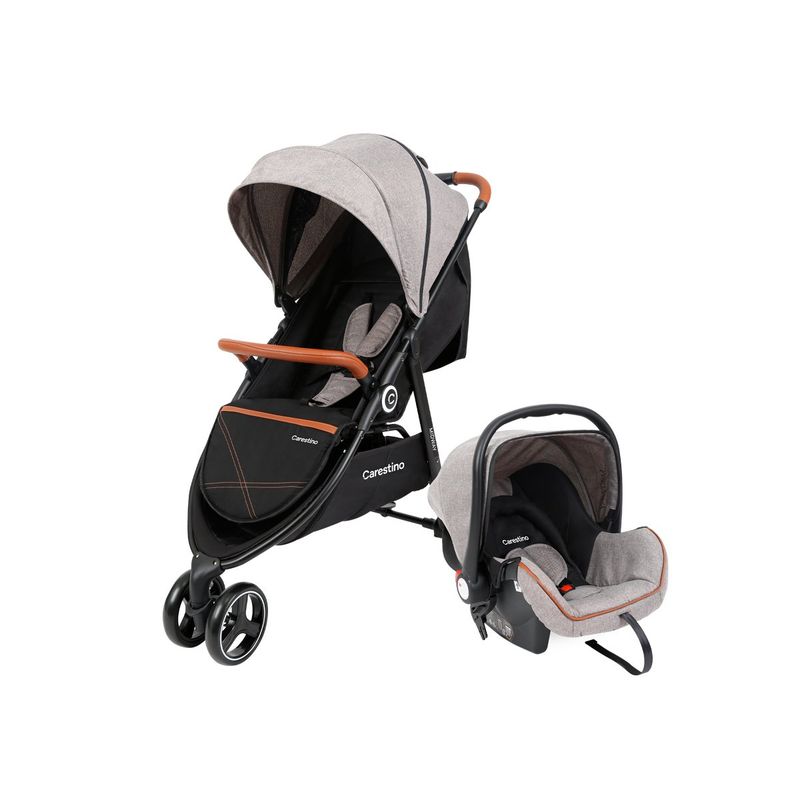 GENERICO - Coche Carestino Midway Beige con Huevito PortaBebé
