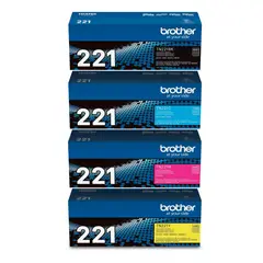 BROTHER - Pack 4 Toner Genuinos Tn-221 Hl-3150 3170 9330 Civa