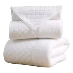 AZ AURAZEUS - Juego De 4 Toallas De Baño Algodon Premium Grande Blanco 550gr Az