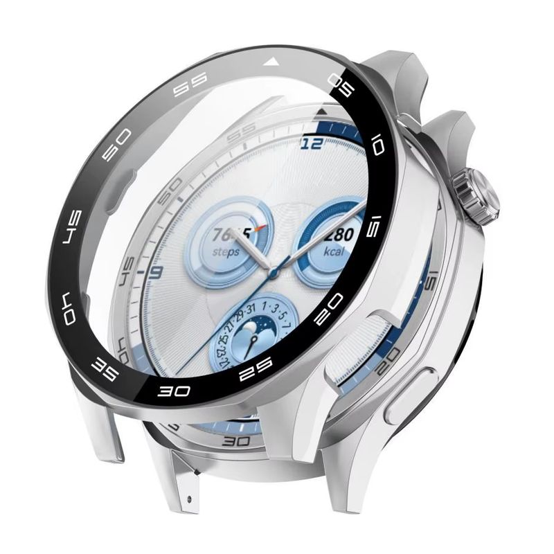 GENERICO - Protector Con Vidrio Para Huawei Watch GT5 46mm Plateado