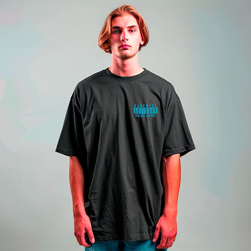 PARENTAL ADVISORY - Polera Parental Advisory® Original Blue Tag
