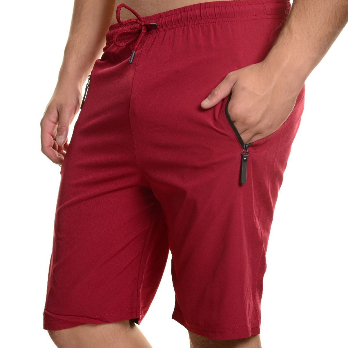 LIKE SHOP - Short Deportivo Hombre Secado Rápido Bolsillos Cierre 7521