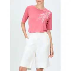 MA GRIFFE - Polera Bordado Rosado Magriffe