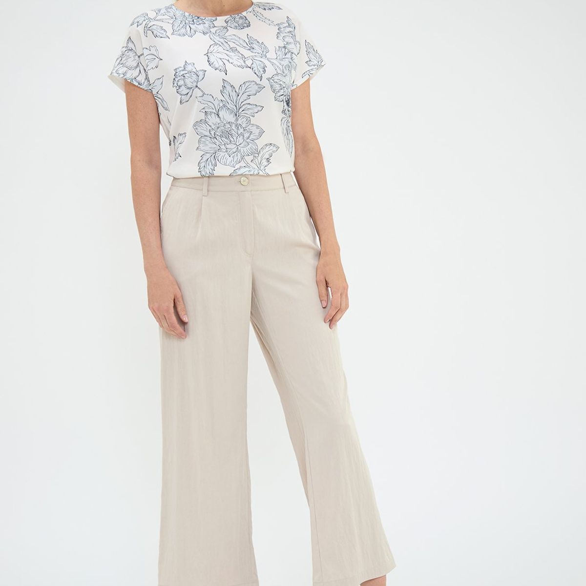 MA GRIFFE - Pantalon Beige Mujer Magriffe