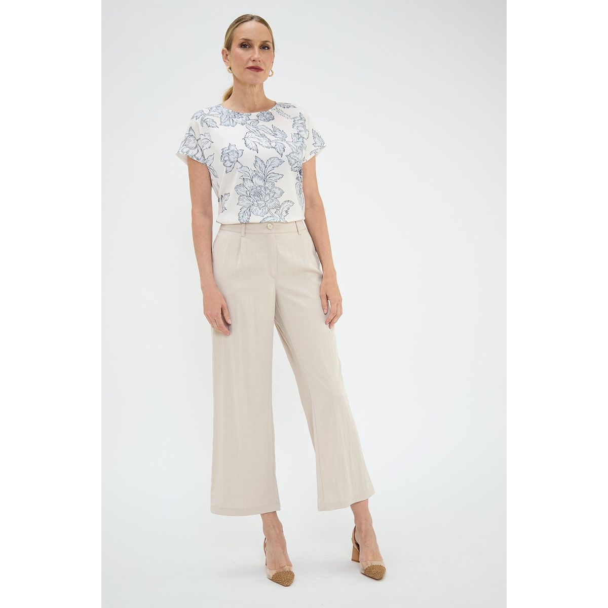 MA GRIFFE - Pantalon Beige Mujer Magriffe