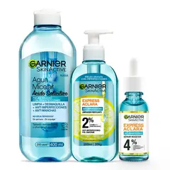 GARNIER - Pack Anti-Imperfecciones Serum + Limpiador + Agua Micelar