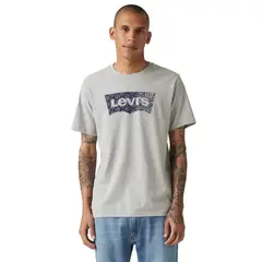 LEVIS - Polera Hombre Graphic Crewneck Tee Gris Levis_.