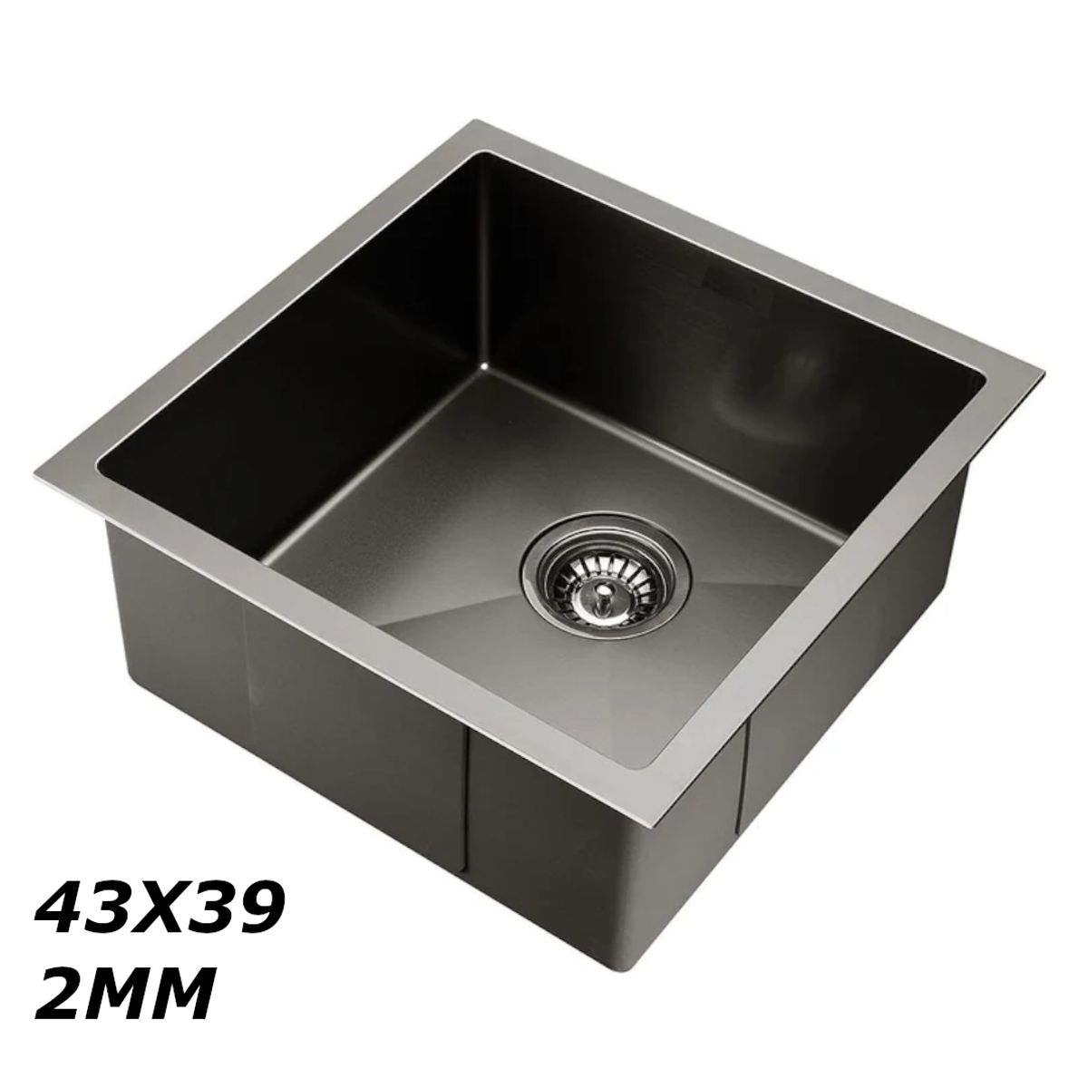 OEM - Lavaplatos Dekora Negro 43X39 Cm 2Mm Para Empotrar Sobre O Bajo Cubierta.