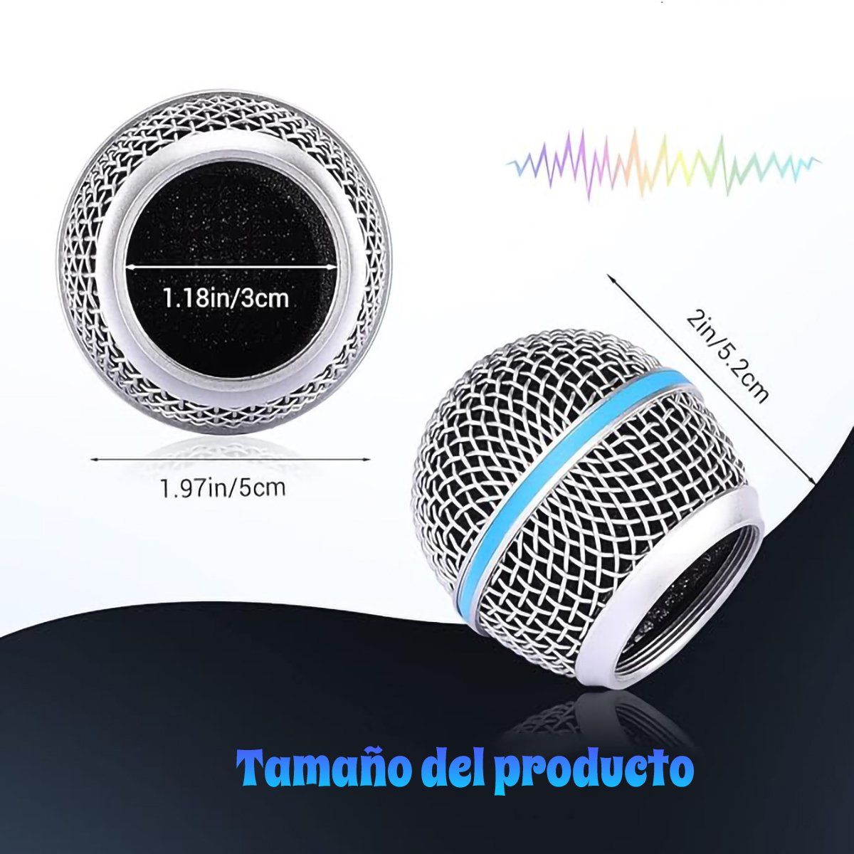 GENERICO - Compatible Shure Beta58A Rejilla Metalica Para Microfono