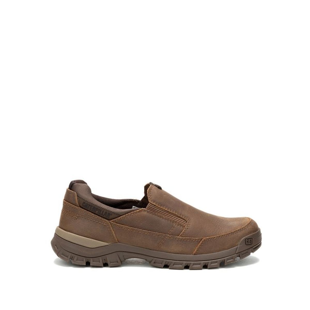 CAT - Zapatilla Cuero Hombre Threshold SlipOn Café Oscuro CAT