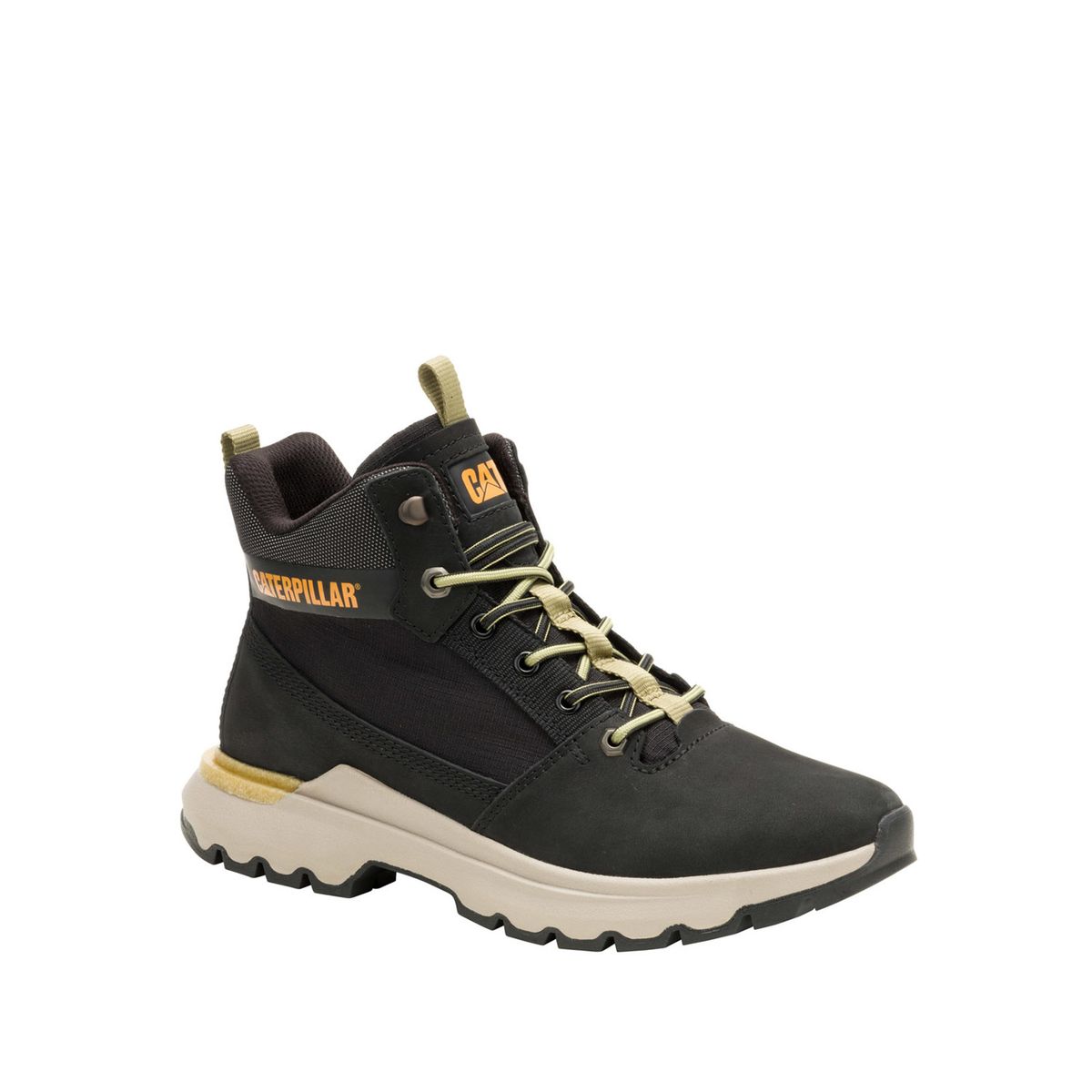 CAT - Zapatilla Cuero Hombre Colorado Sneaker Negro CAT