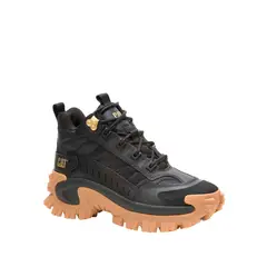 CAT - Zapatilla Con Caña Cuero Mujer Intruder Mid Negro