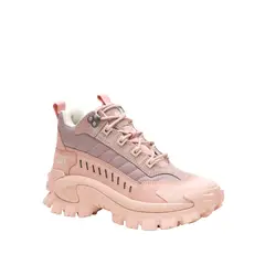 CAT - Zapatilla Con Caña Cuero Mujer Intruder Mid Rosa