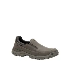 CAT - Zapatilla Cuero Hombre Threshold Slip On Gris Pardo