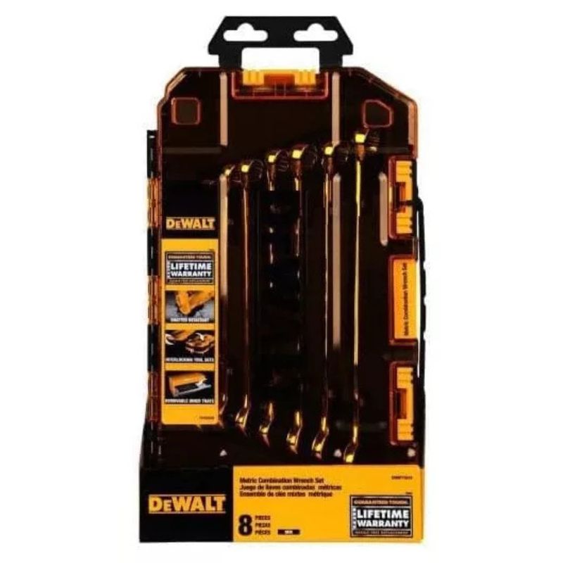 DEWALT - Set 8 Llaves Combinadas Métricas 10 a17 mm DEWALT DWMT73810