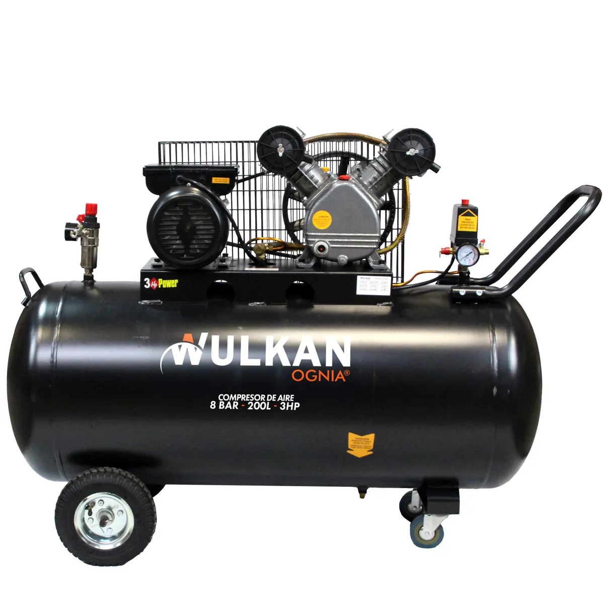 Compresor Aire 200L 3HP Wulkan WC-200, marca WULKAN OGNIA - Foto Principal