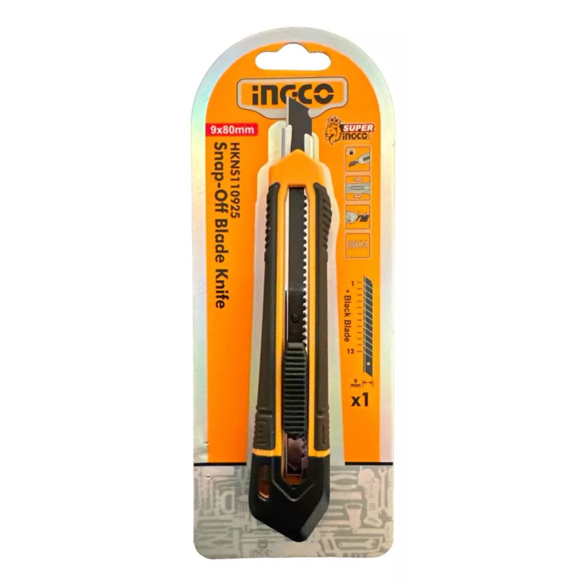INGCO - Corta Carton Cuchillo Cartonero 9mm X 80mm Ingco Hkn110925