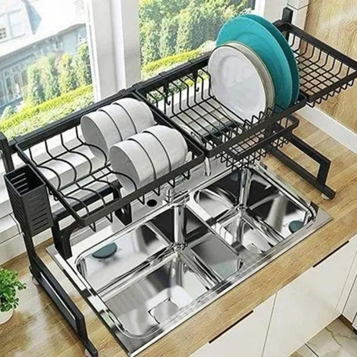 GENERICO - Secador Escurridor De Loza Platos 2 Niveles