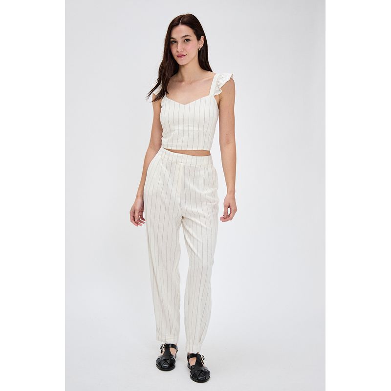 IO - Pantalon Beige Mujer Io