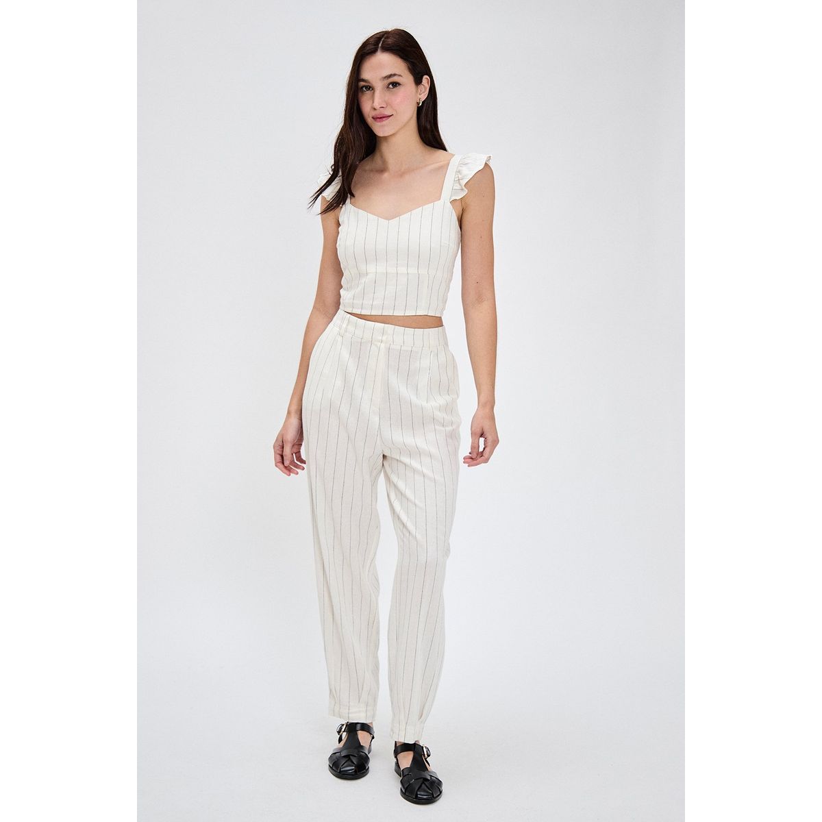 IO - Pantalon Beige Mujer Io