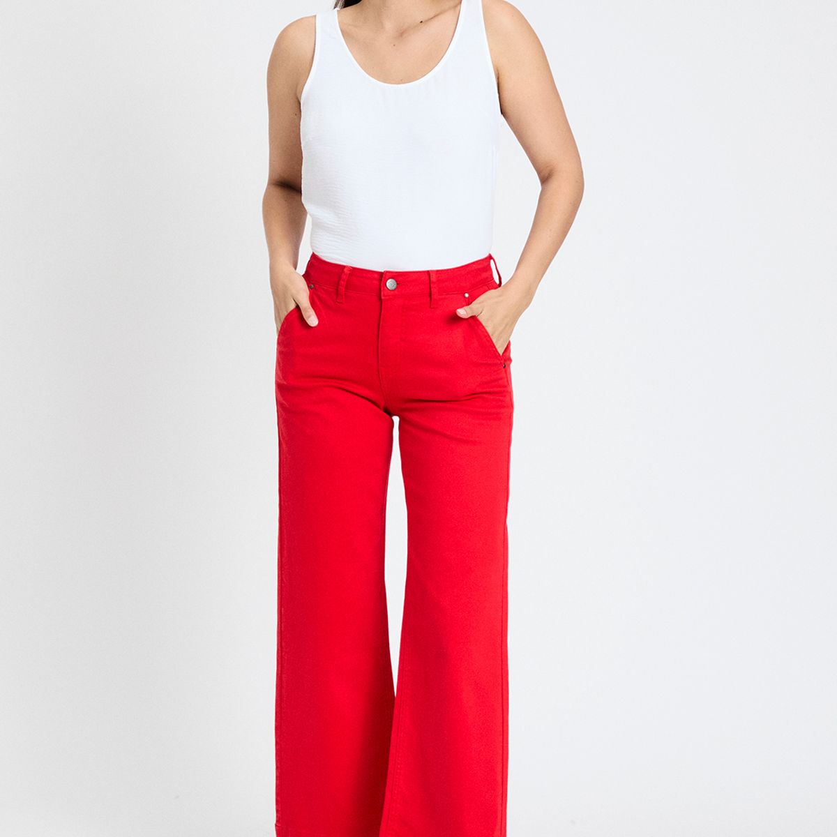 ASH - Jeans Wide Rojo Mujer Ash
