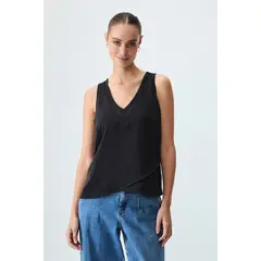IO - Blusa Sin Mangas Negro Mujer