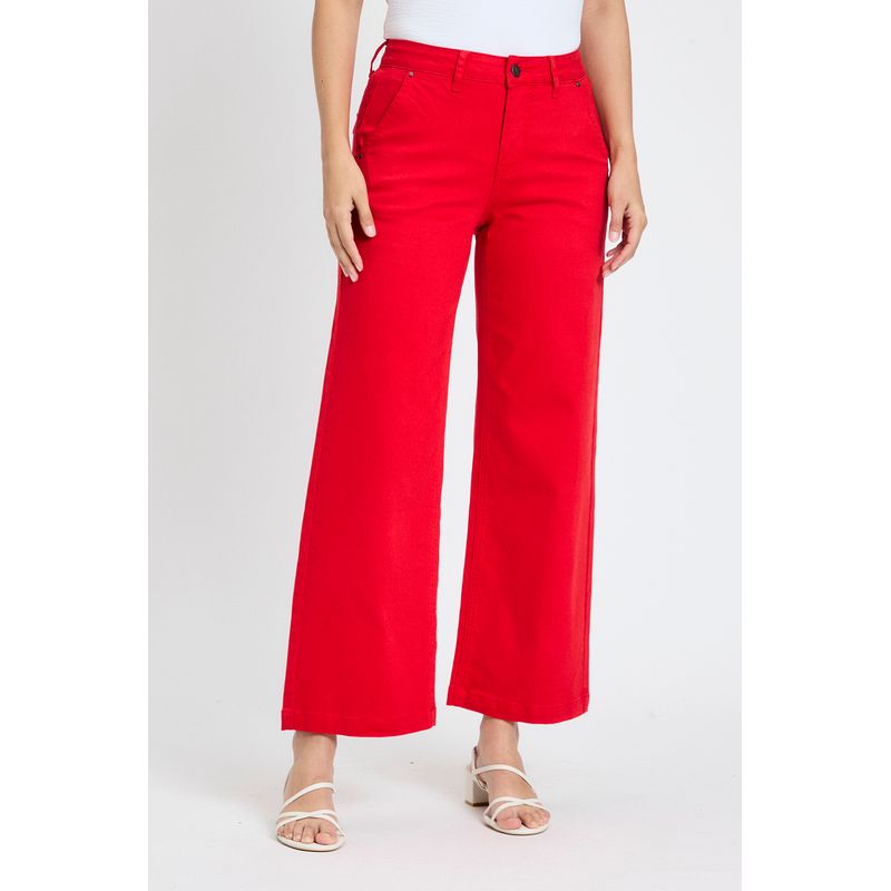 ASH - Jeans Wide Rojo Mujer Ash