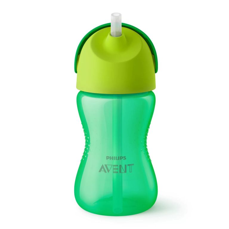 Vaso Bombilla Flexible 300ml Avent Dino Verde 12m+ SCF79801