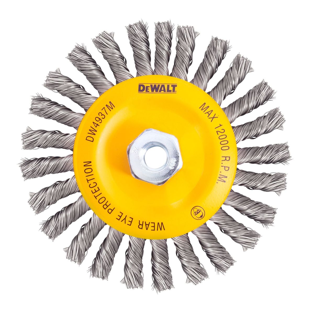 Cepillo de rueda trenzada 6” DEWALT DW4937M, marca DEWALT - Foto Principal