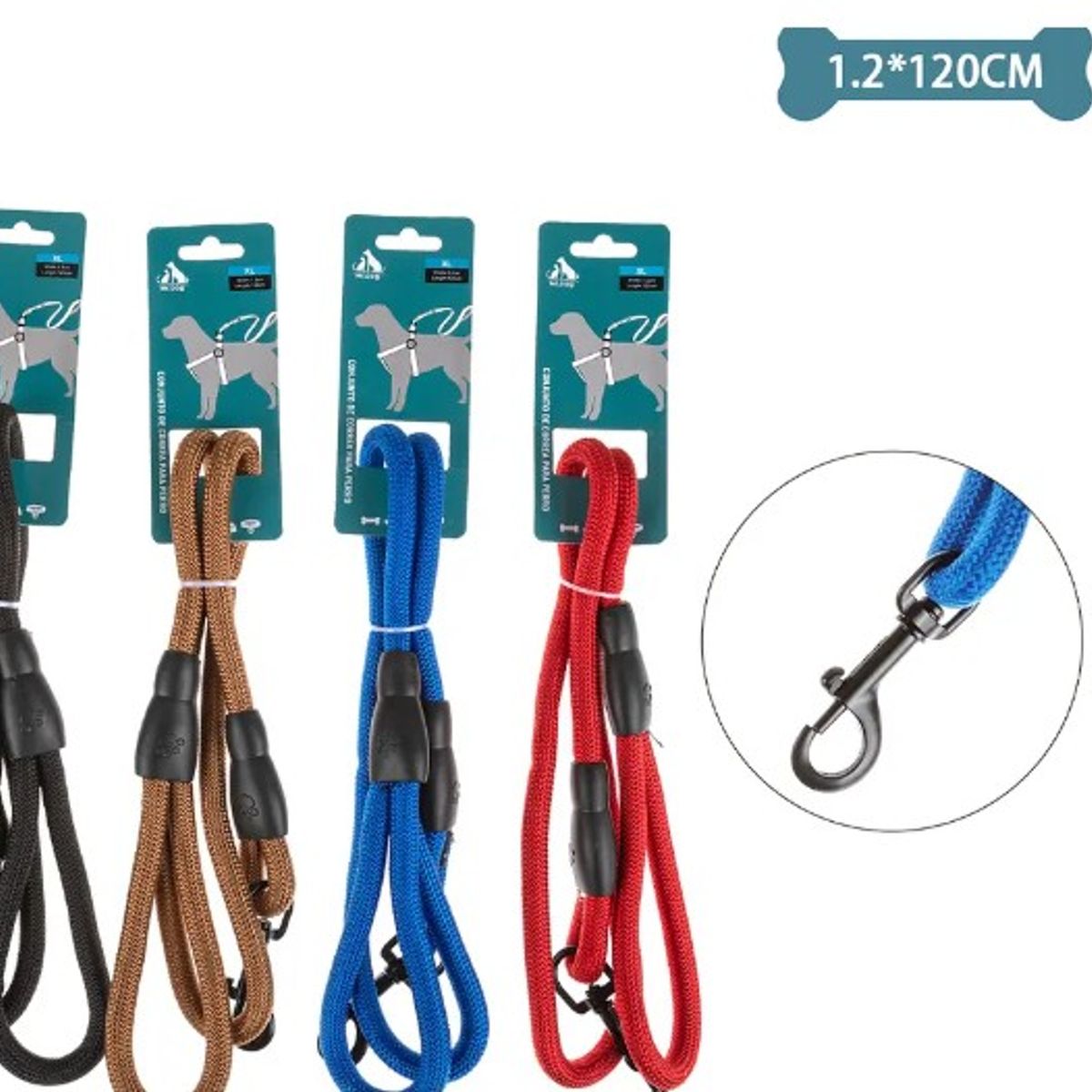 GENERICO - Correa Redonda Para Mascota 12Cm12M Color Aleatorio