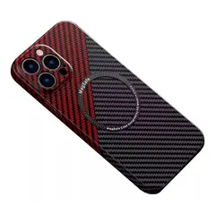 XUNDD - Carcasa Compatible con iPhone 14 Pro Fibra de Carbono MagSafe
