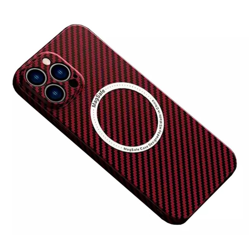 XUNDD - Carcasa para iPhone 14 Pro Fibra de Carbono MagSafe