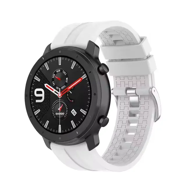 GENERICO - Correa Para Watch Samsung 46mm  Huawei 22mm  Xiaomi  Blanco