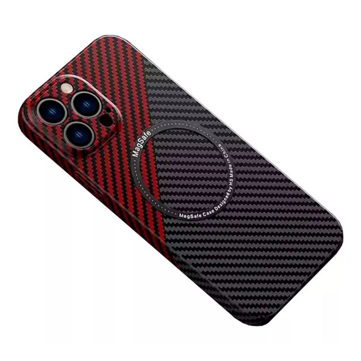 XUNDD - Carcasa para iPhone 14 Pro Max Fibra de Carbono MagSafe