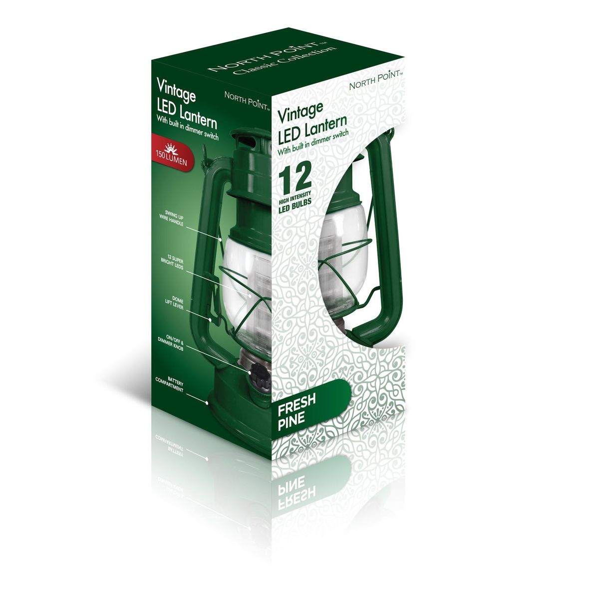 GENERICO - Linterna Led con Dimmer Vintage a Pilas Azul North Point