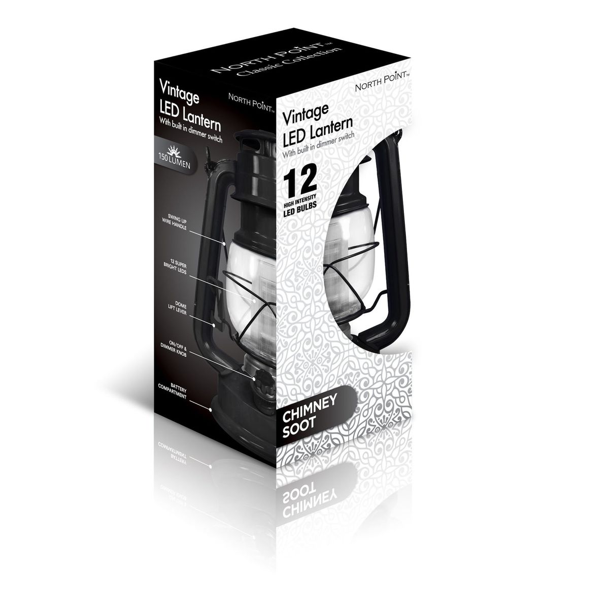 GENERICO - Linterna Led con Dimmer Vintage a Pilas Azul North Point