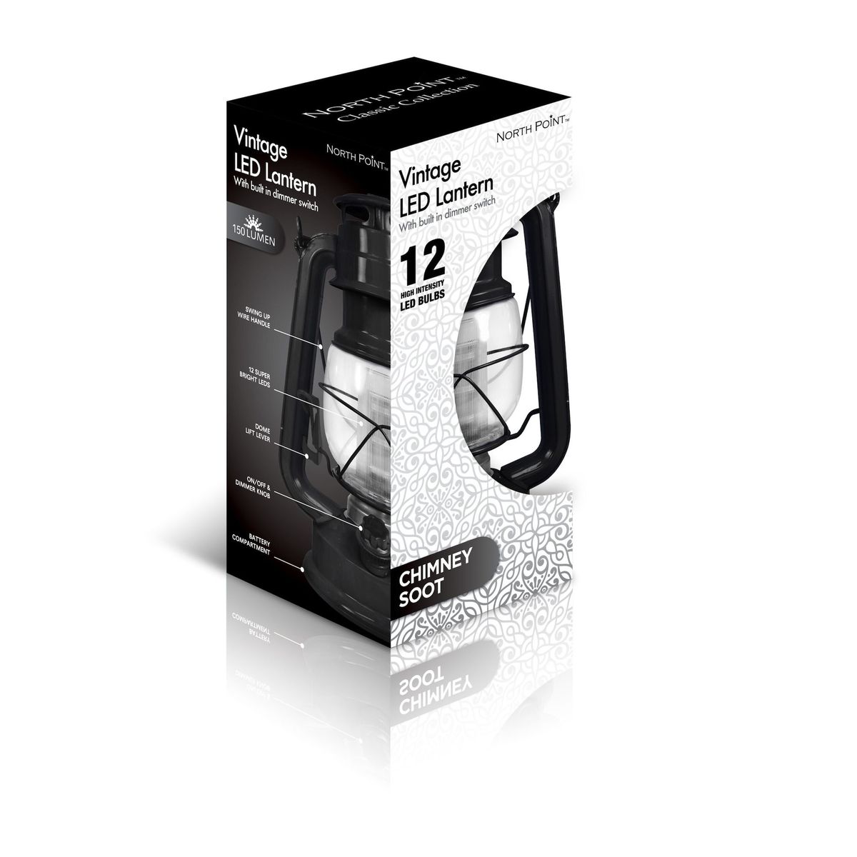GENERICO - Linterna Led con Dimmer Vintage a Pilas Azul North Point
