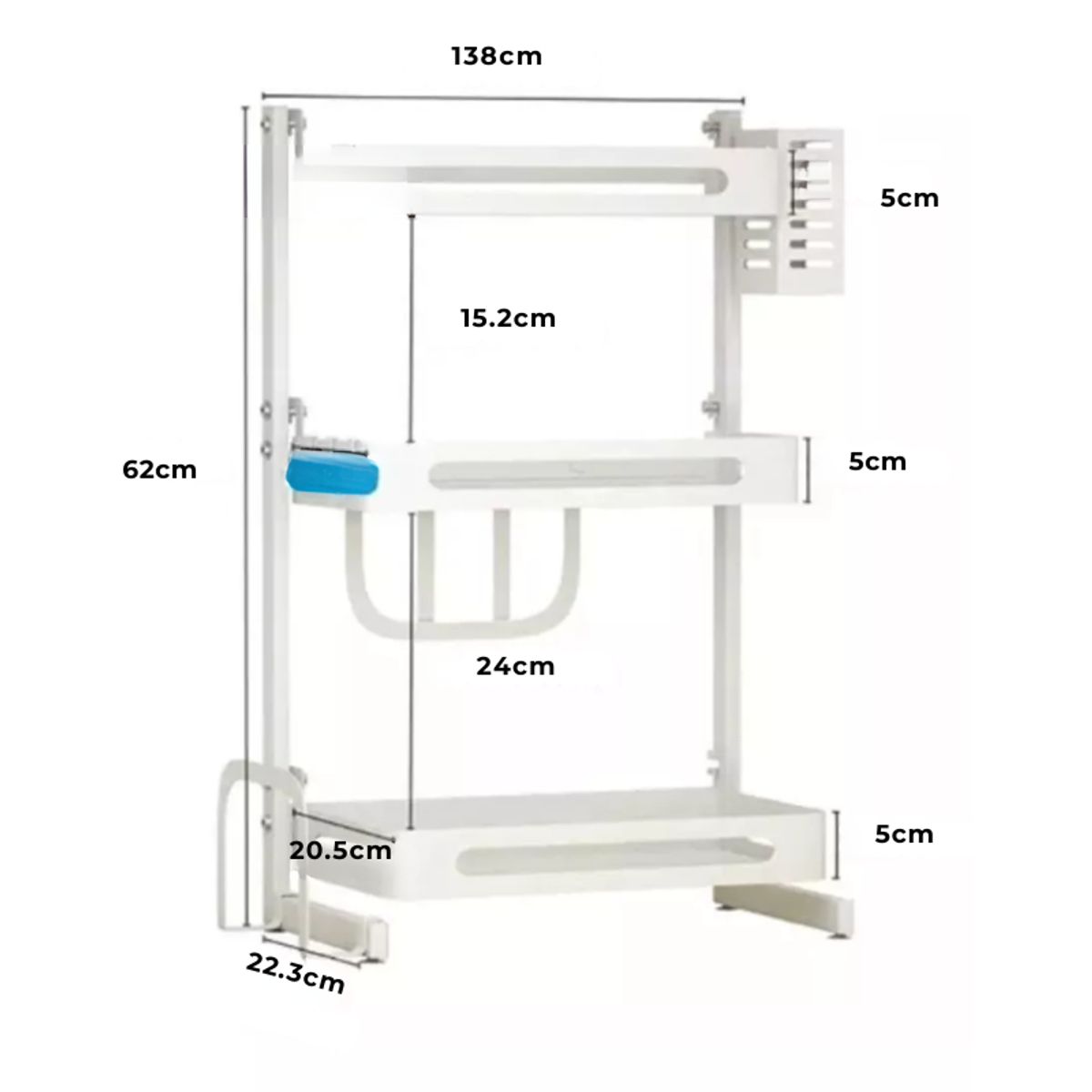 GENERICO - Estante Especies 3 Niveles Organizador Multifuncional Cocina