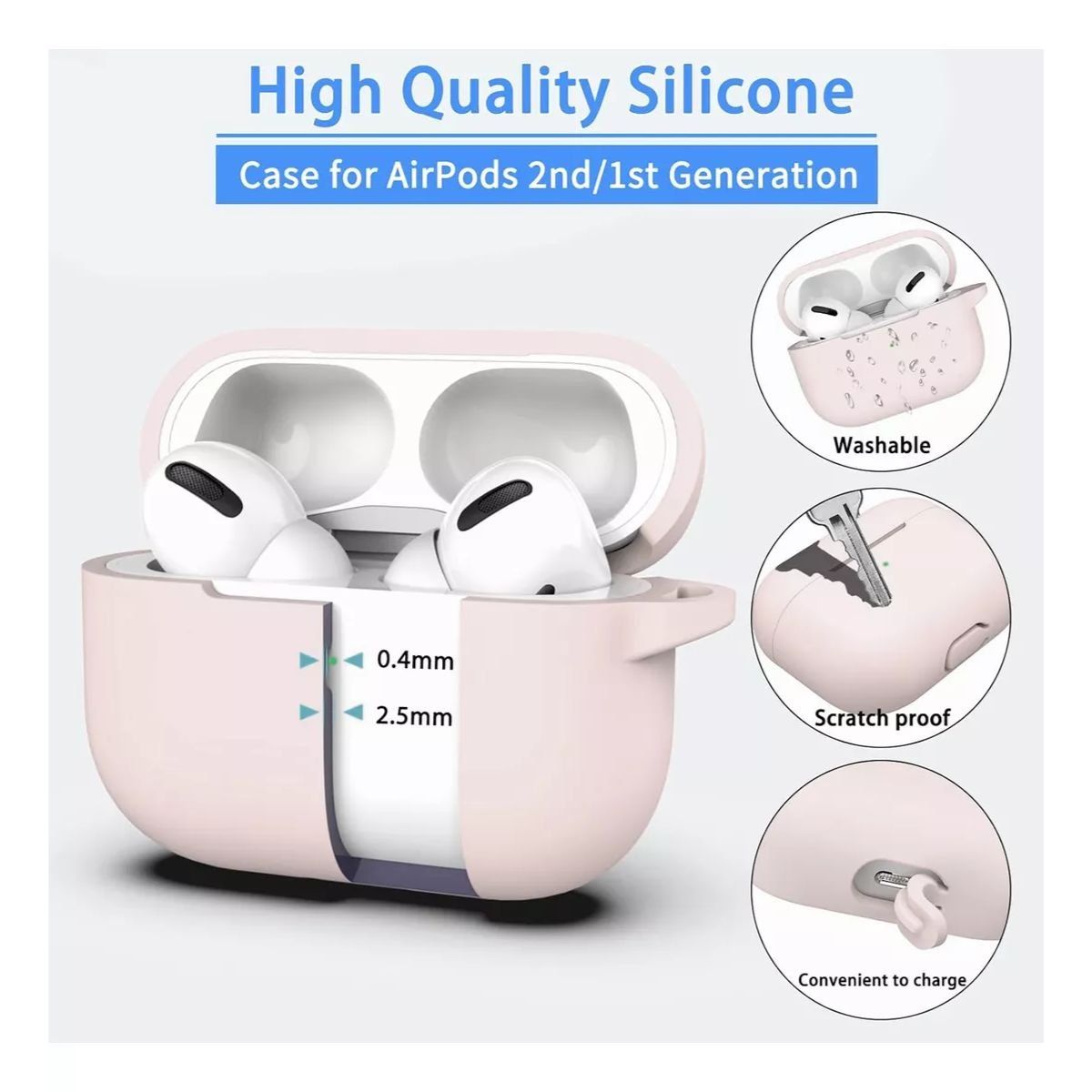 GENERICO - Funda para Airpods Pro 2da Generacion Silicona Suave