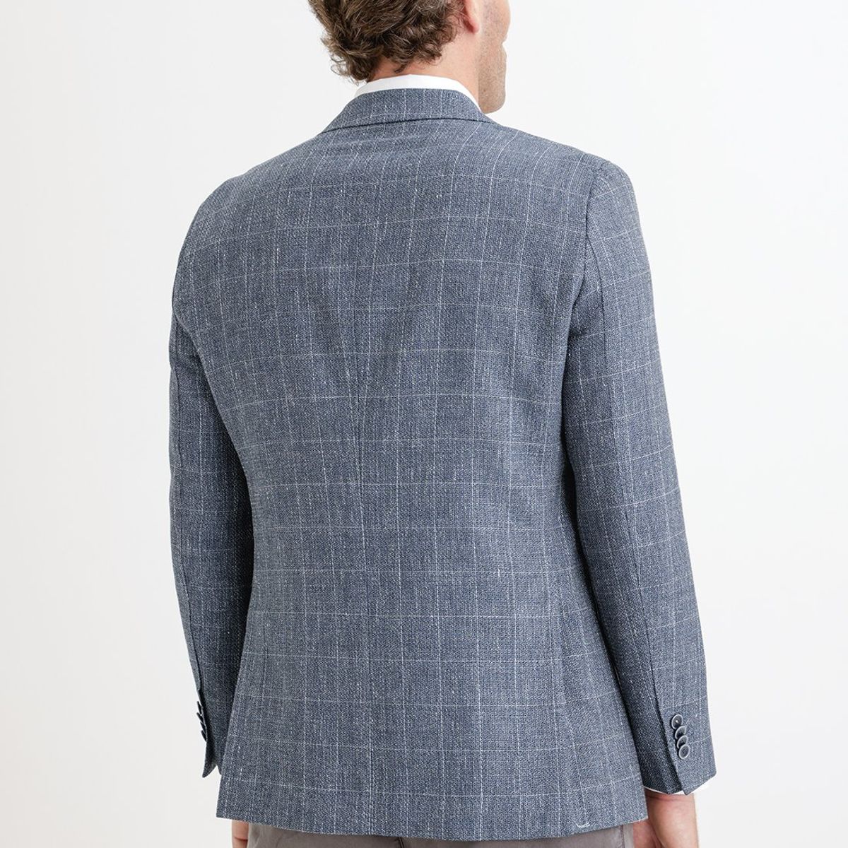 TRIAL - Chaqueta casual hombre tejida azul
