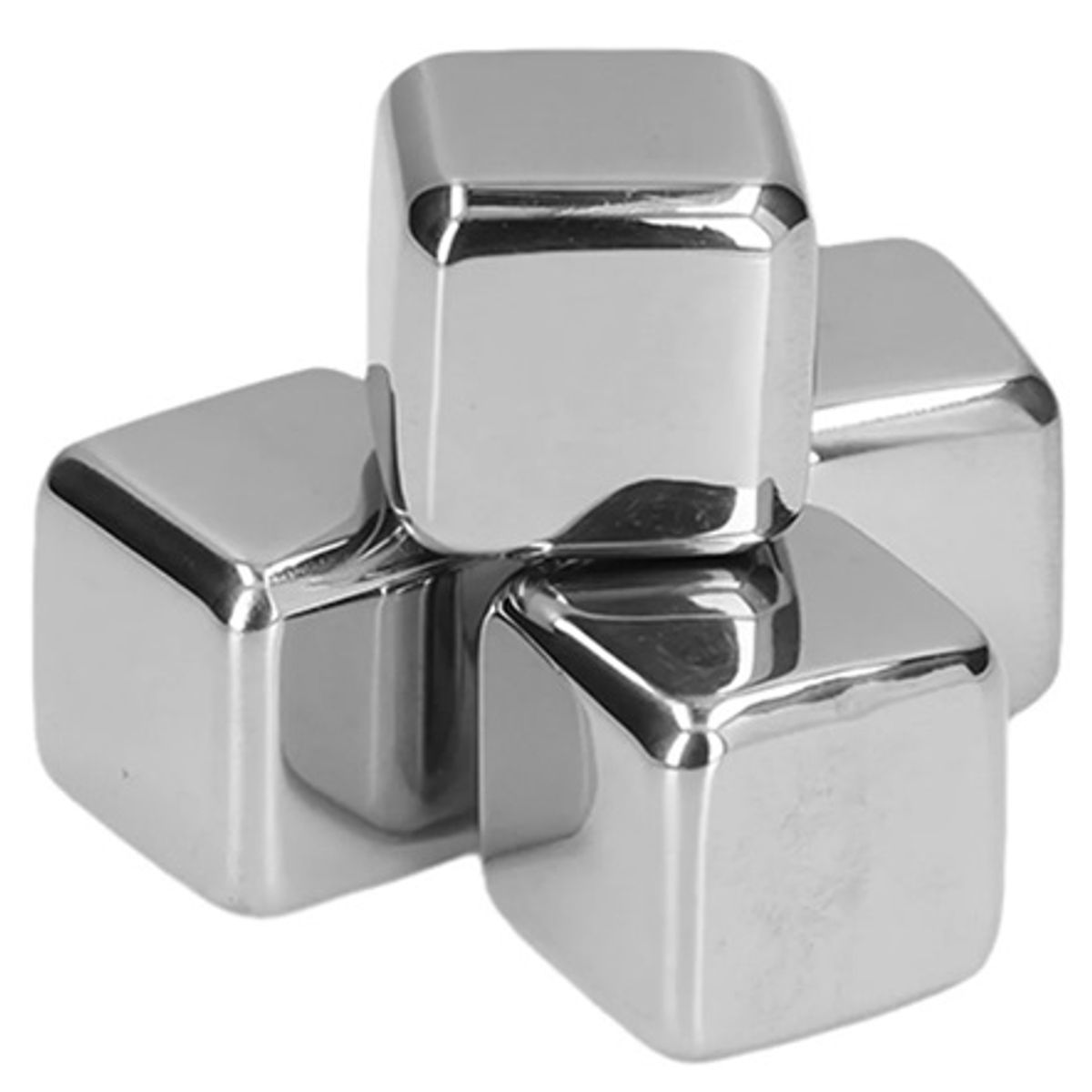 GENERICO - Molde hielo Piedras De Whisky Metal Ice, 4 Unidades