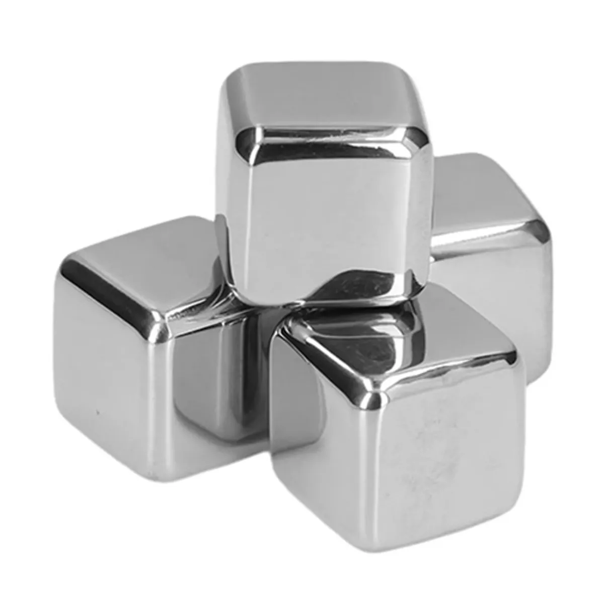 GENERICO - Molde hielo Piedras De Whisky Metal Ice, 4 Unidades